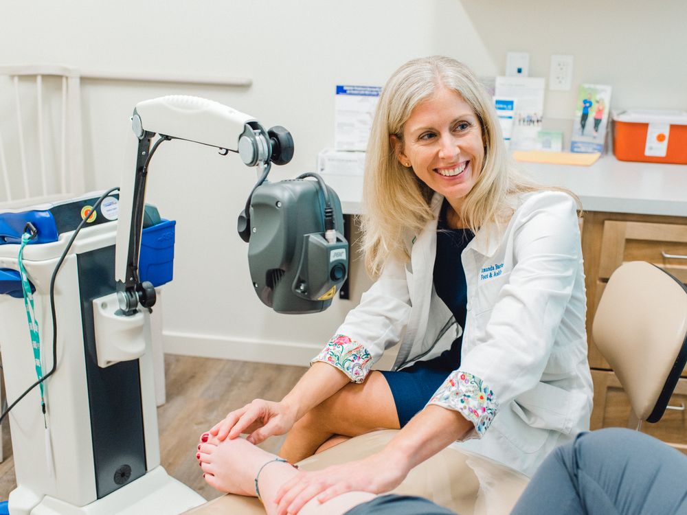 Dr. Amanda Bartell with patient